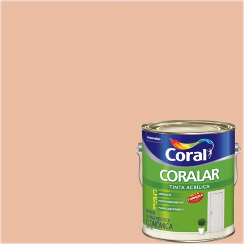 Tinta Coralar Econômica Acrílica Fosco Pêssego 3,6L - Coral