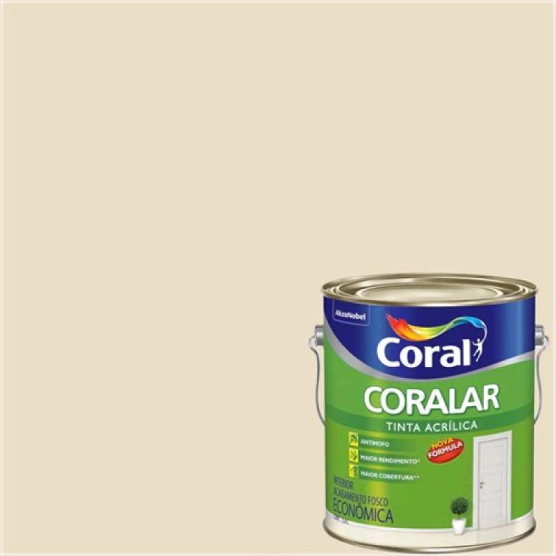 Tinta Coralar Econômica Acrílica Fosco Palha 3,6L - Coral