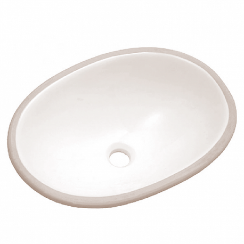 Cuba de Embutir Oval Pequena Branca 39x30cm - Celite