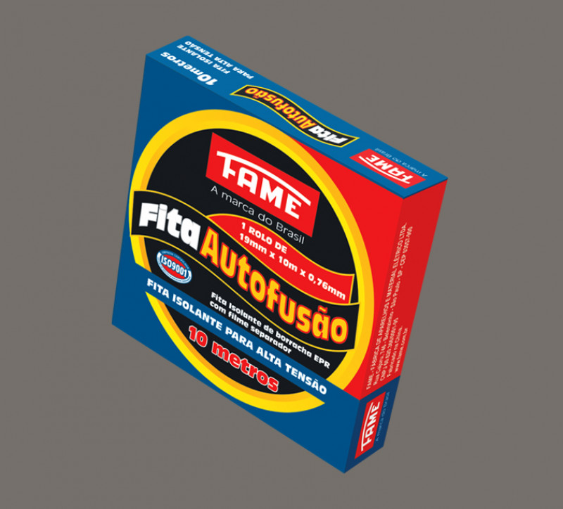 Fita Isolante Auto Fusão de 19mmx10mmx0,76mm - Fame