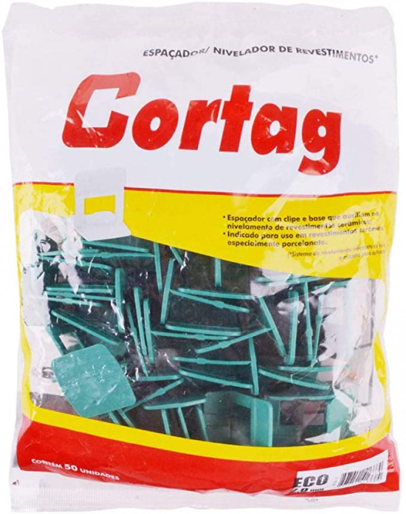 Espaçador Nivelamento 2,0mm Eco 50 unidades - Cortag