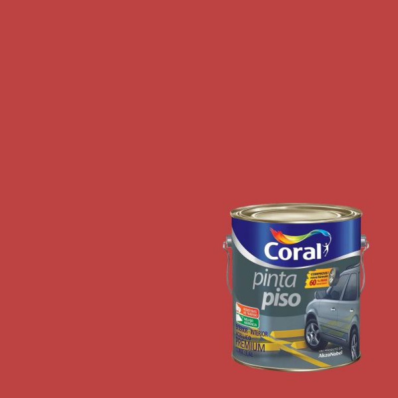 Tinta Acrílica Pinta Piso Vermelho Segurança 3,6L - Coral