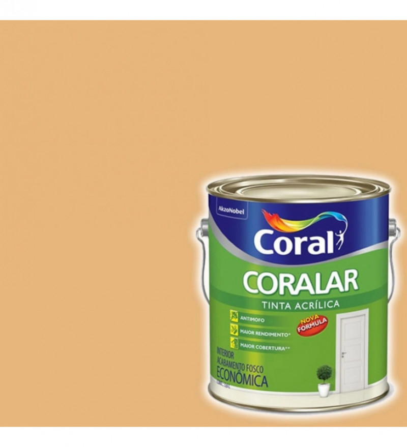 Tinta Coralar Econômica Acrílica Fosco Cromo Suave 3,6L - Coral