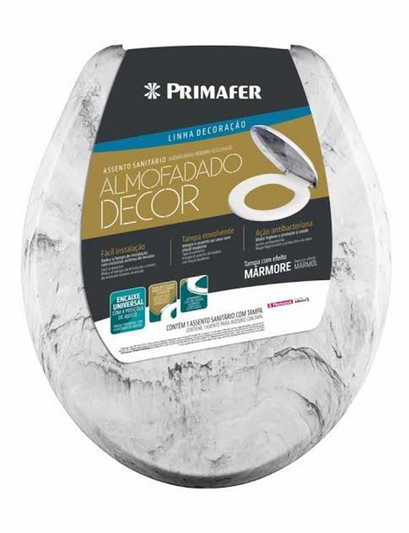 Assento Almofadado Decor Branco PR1069-3 - Primafer