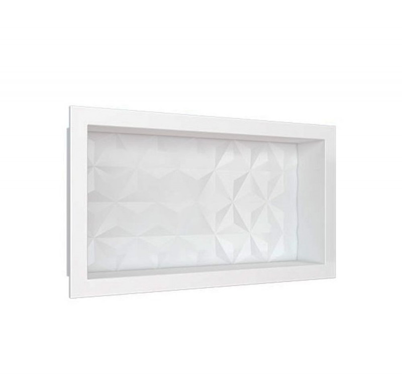 Nicho de Mármore Sintético Branco 60x30 89998 - Cozimax 