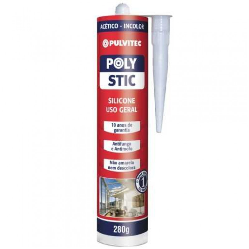 Adesivo Vedante Transparente Polystic 280g - Pulvitec