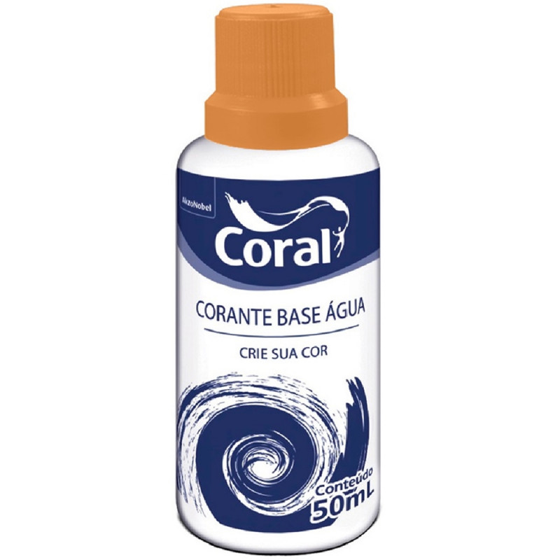 Corante Líquido Base de Água Cor Ocre 50ml - Coral