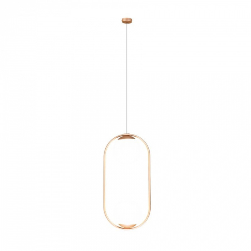 Pendente Sole Oval Duplo Long Vertical 24x50cm 6106 - Metaldomado