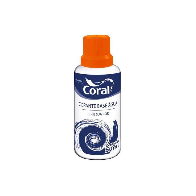 Corante Líquido Base de Água Cor Laranja 50ml - Coral