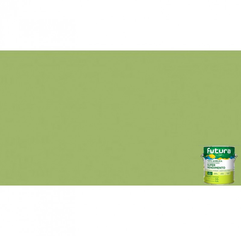 Tinta Acrílica Super Rendimento Cor Verde Limão 3,6L - Futura 