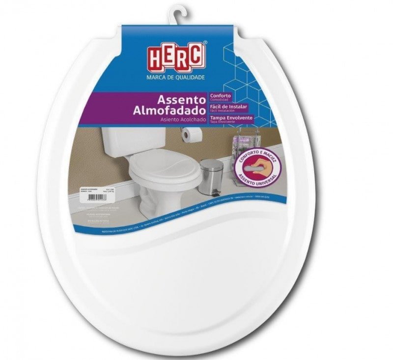 Assento Sanitário Almofadado Prime Branco 2385 - Herc