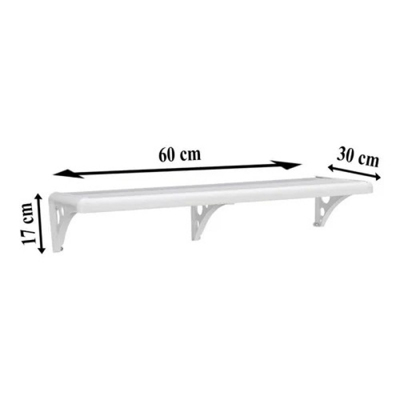 Prateleira Plástica Branca 60x30 Pm3s/60 - Astra 