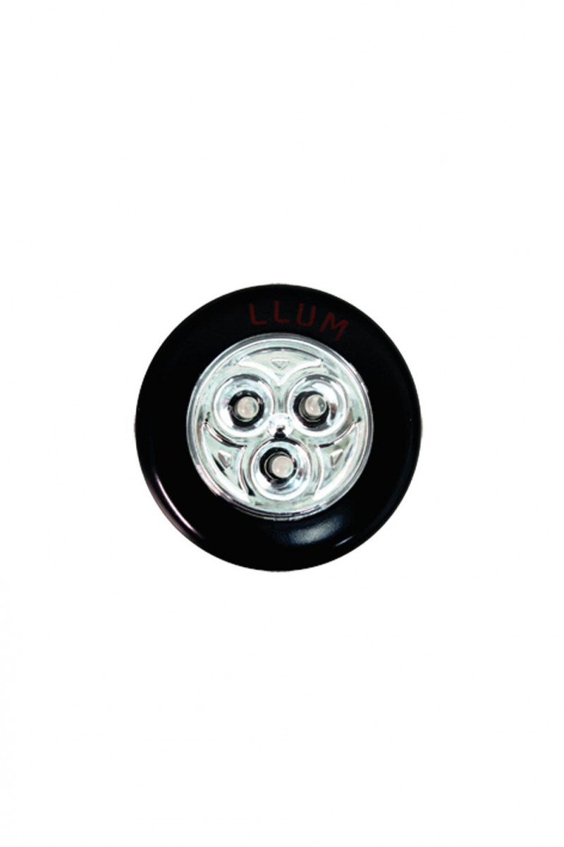 Luminária Button 3 Leds Preta - Llum