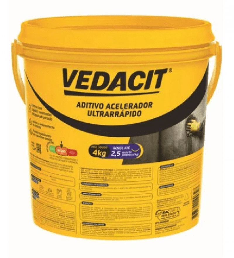 Acelerador de Pega Vedacit Rapidíssimo 4kg - Vedacit