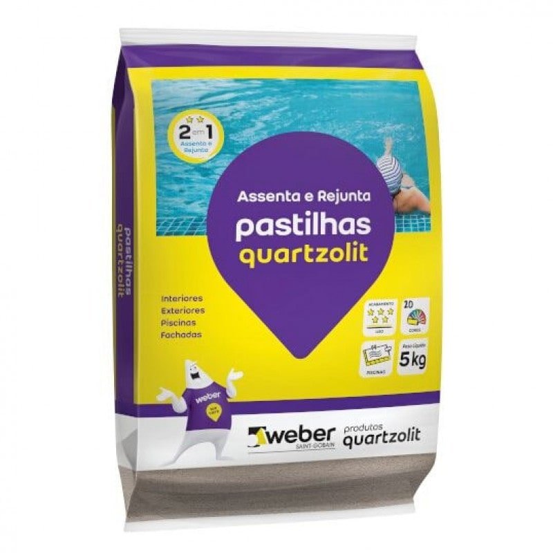 Argamassa Pastilha Vidro Int 5kg - Quartzolit 