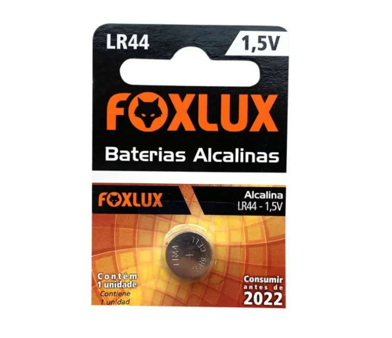 Bateria Alcalina LR44 1,5V - Foxlux