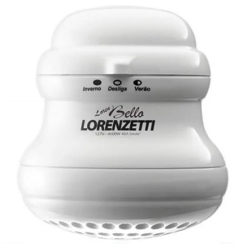 Chuveiro Multitemperatura Loren Banho Ultra Branco com Cano 220v 4600w - Lorenzetti