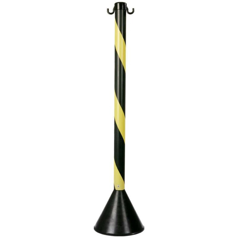 Pedestal de Sinalização Plástico Preto e Amarelo 90cm - Carbografite