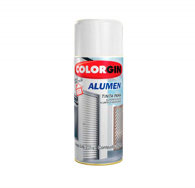 Tinta Spray Alumen Branco 350ml 7004 - Colorgin