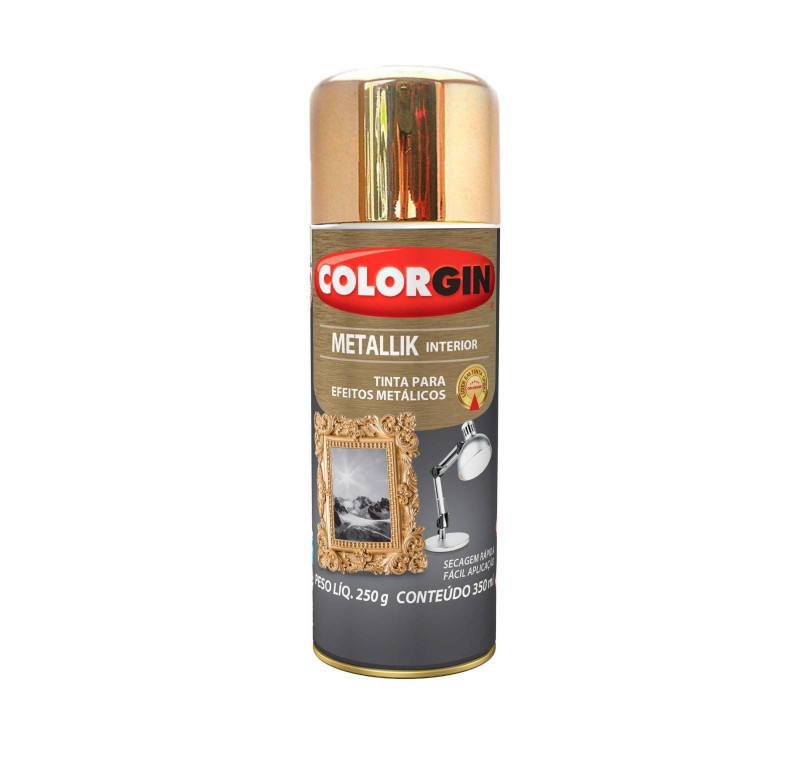  Tinta Spray Metallik Dourado 350ml 57 - Colorgin