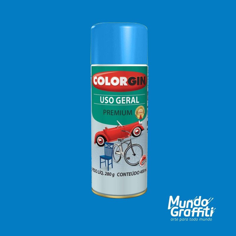 Tinta Spray Uso Geral Azul Medio 400ml 55101 - Colorgin