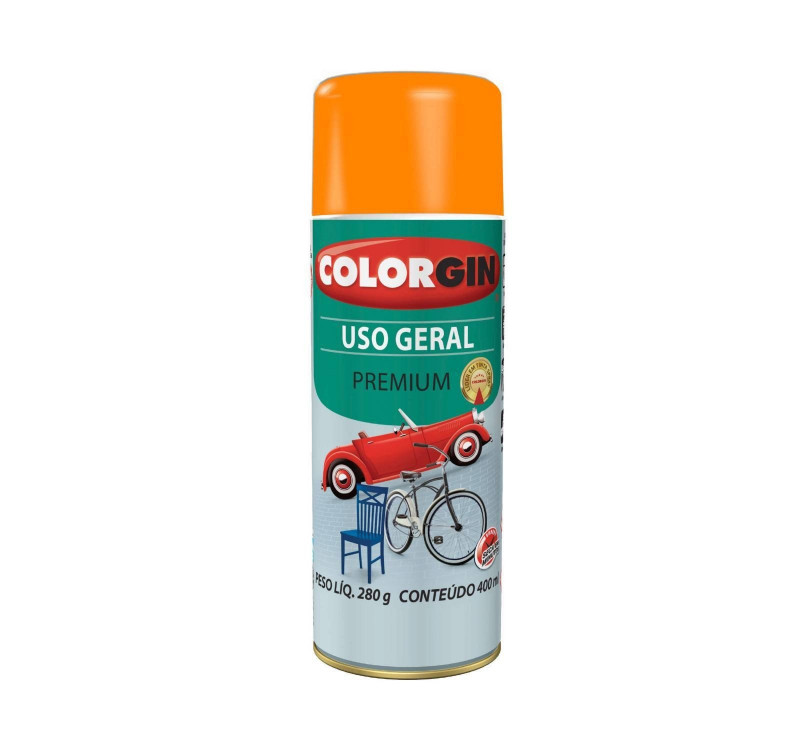 Tinta Spray Uso Geral Laranja 400ml 54023 - Colorgin