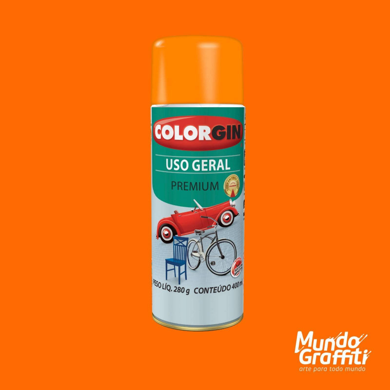 Tinta Spray Uso Geral Laranja 400ml 54023 - Colorgin