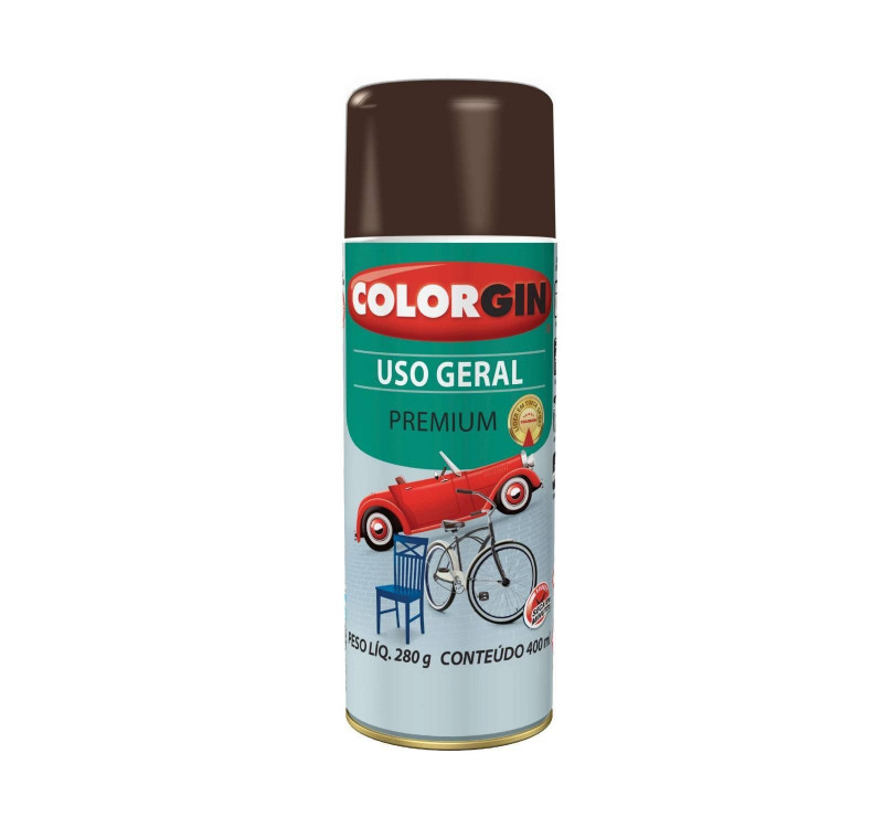 Tinta Spray Uso Geral Marrom Café 400ml 54025 - Colorgin