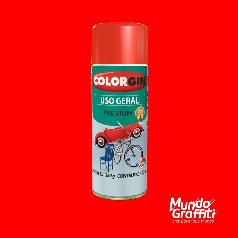  Tinta Spray Uso Geral Vermelho 400ml 55061 - Colorgin