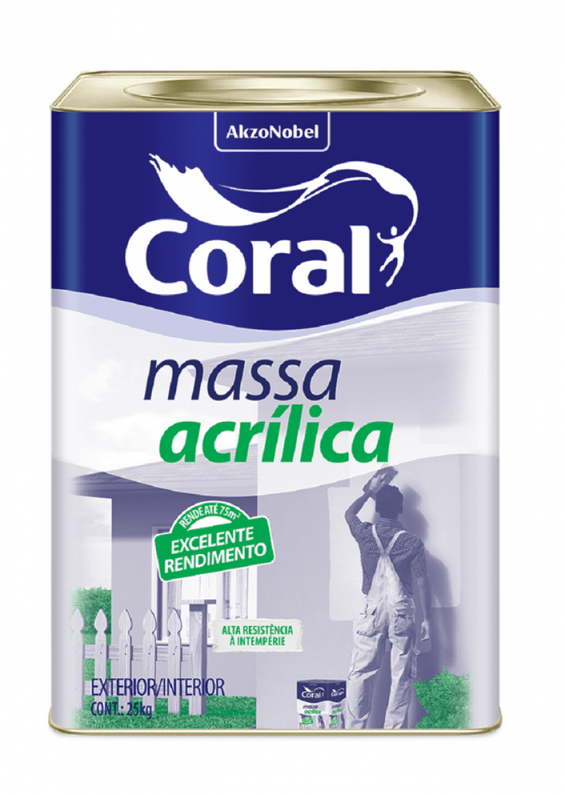 Massa Acrílica  para Exterior 25KG - Coral