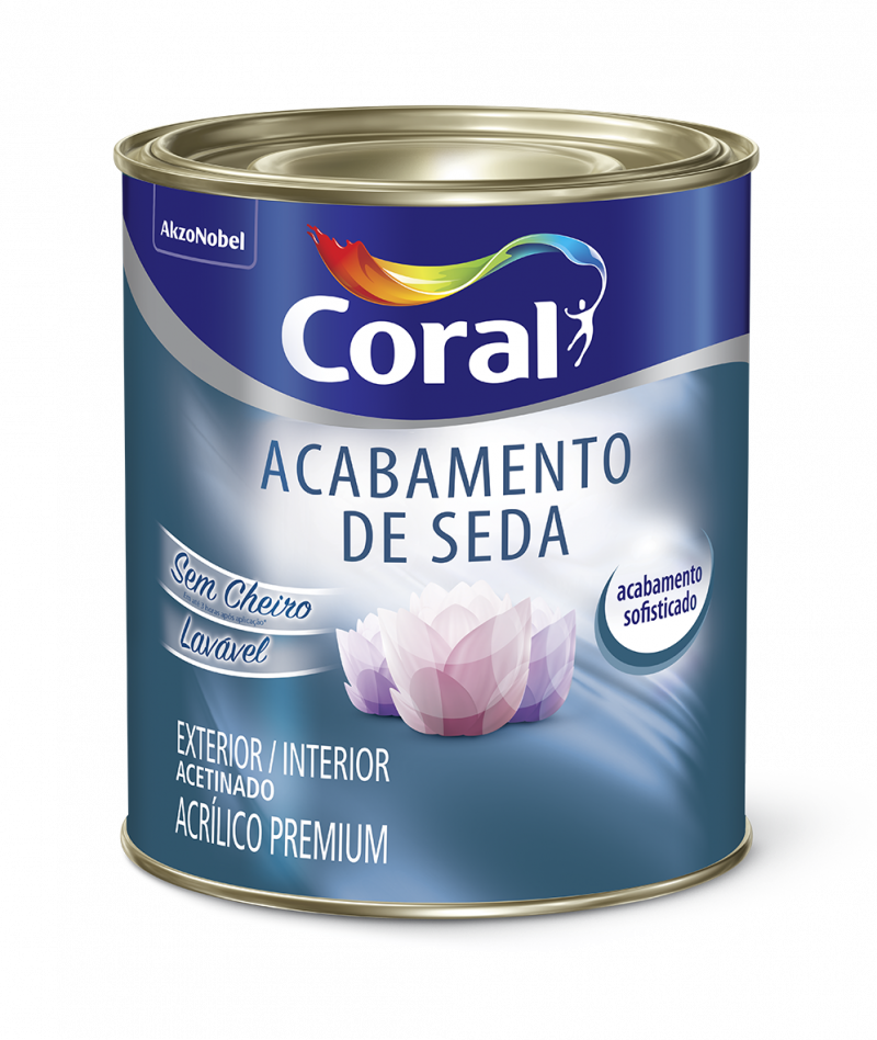 Tinta Acrílica Acabamento de Seda Cor Branco 3,6L - Coral