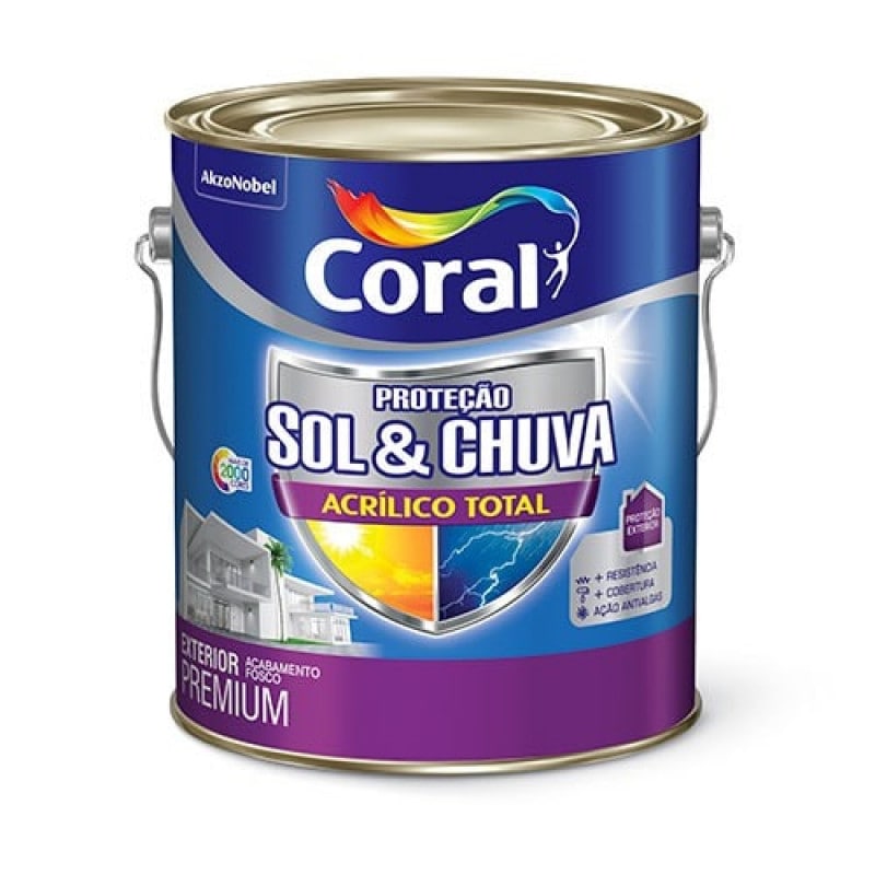 Tinta Acrílica Total Sol e Chuva Premium - Coral