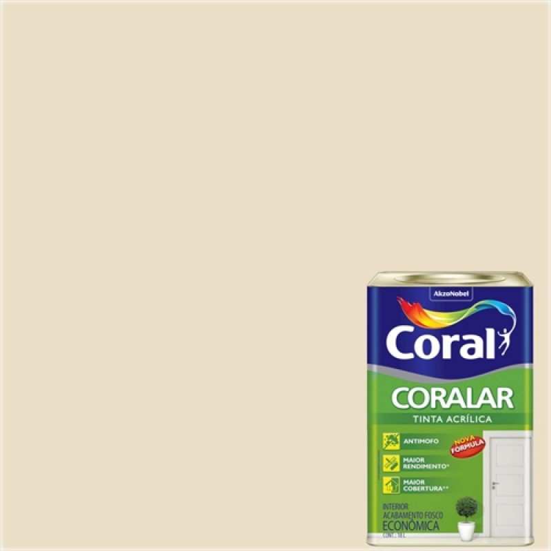 Tinta Coralar Econômica Acrílica Fosco Palha 18L - Coral