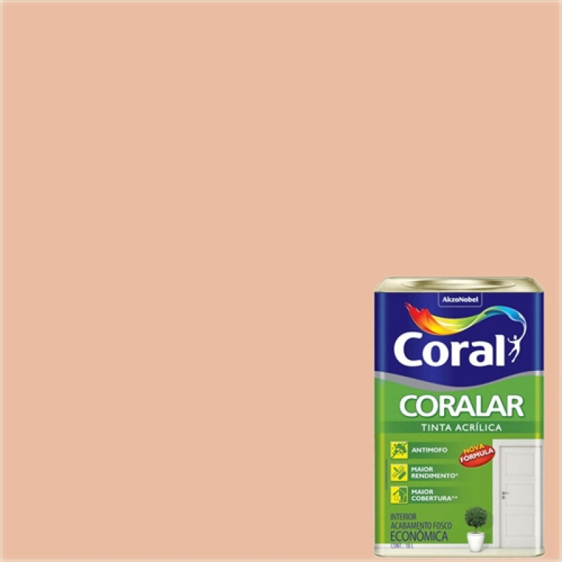 Tinta Coralar Econômica Acrílica Fosca Pêssego 18L - Coral