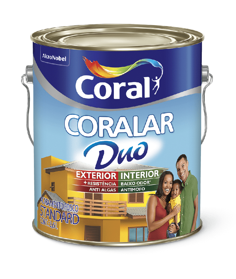 Tinta Acrílica Coralar Duo Amarelo Frevo 3,6l - Coral