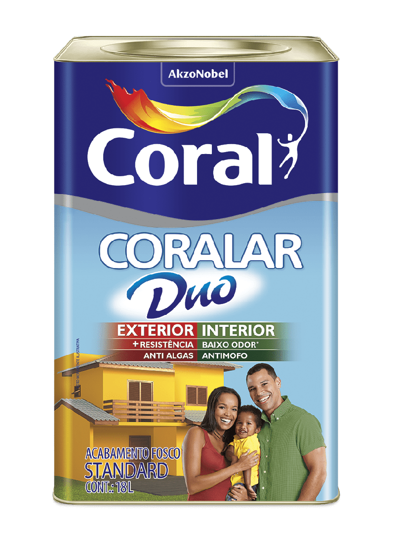 Tinta Acrílica Coralar Duo Amarelo Frevo 18L - Coral