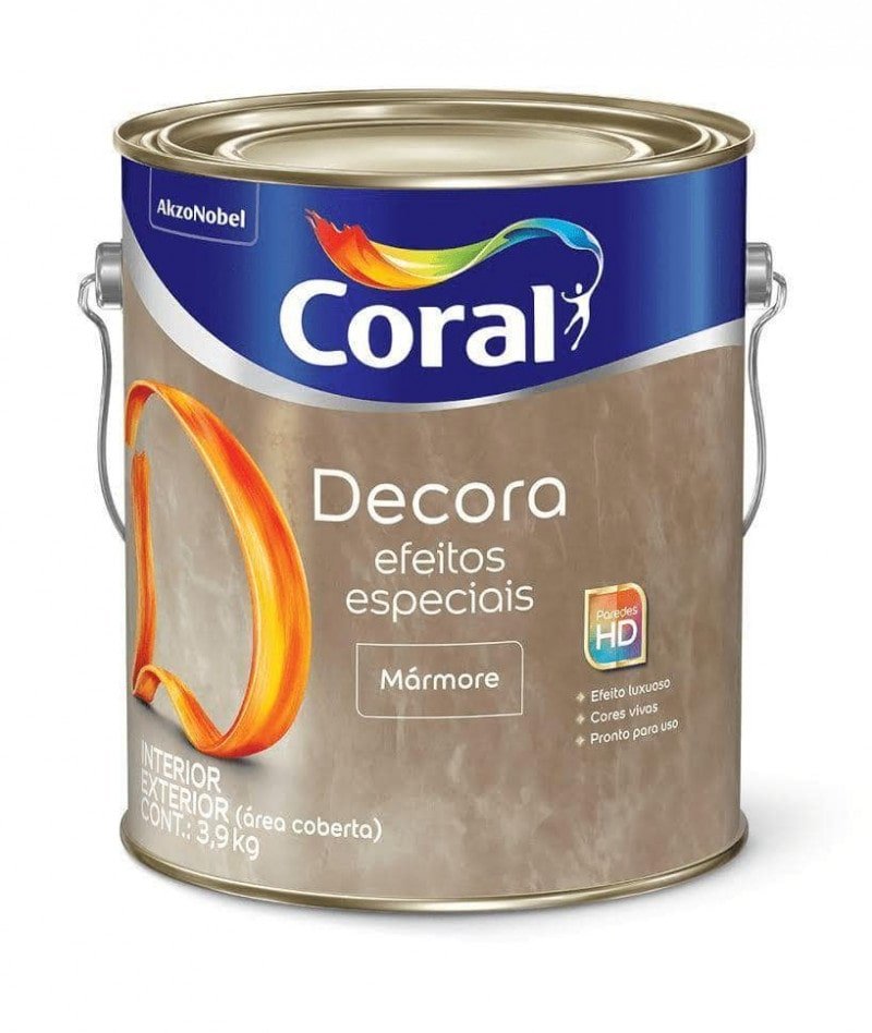 Tinta Decora Efeito Marmore Base 3,9kg - Coral 