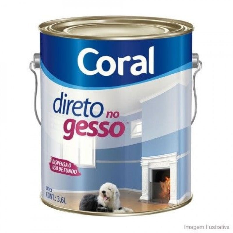 Tinta Acrílica Direto no Gesso Branco Neve 3,6l - Coral 