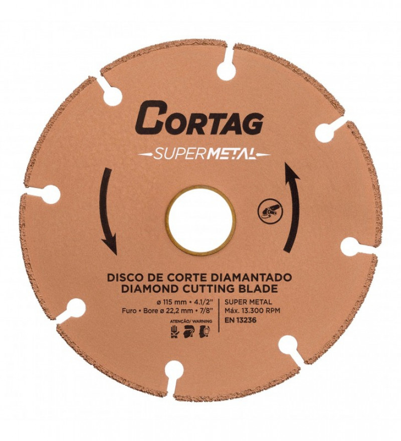 Disco Diamantado Super Metal 115mm X 22,2mm - Cortag 