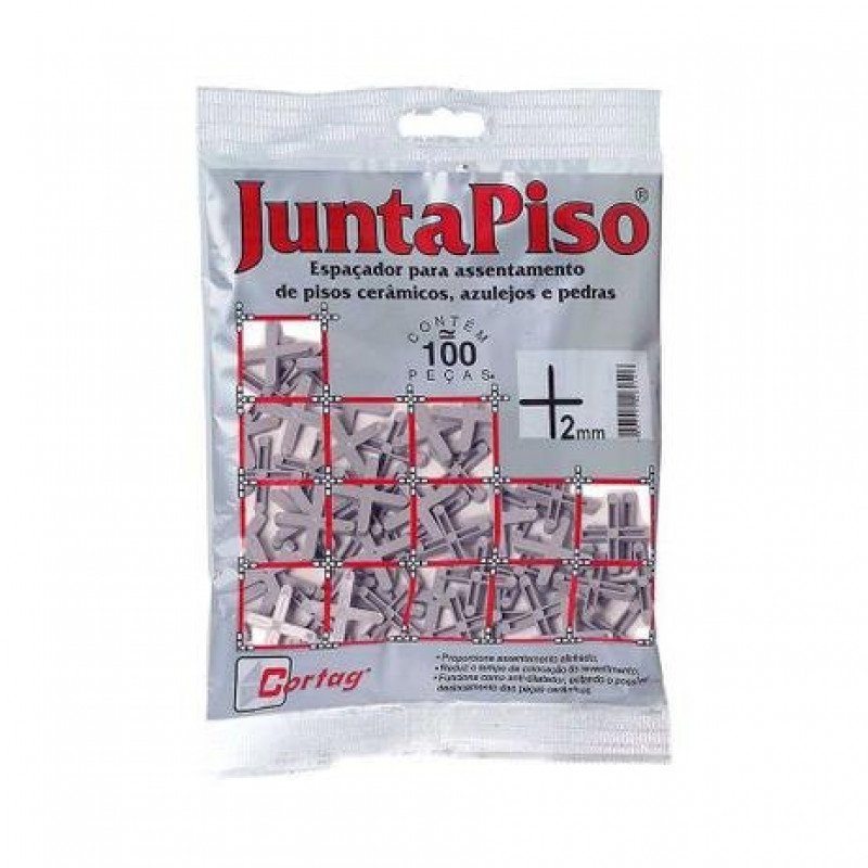  Espaçador Juntapiso 2mm C/100 - Cortag