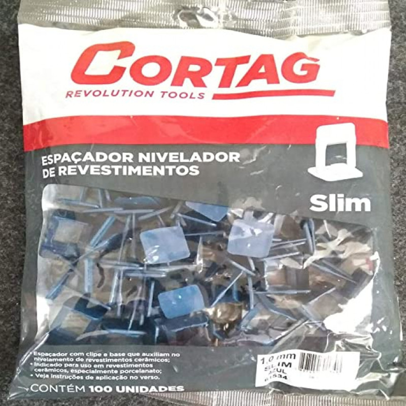  Espaçador Nivelamento Slim 1,0mm C/100 - Cortag