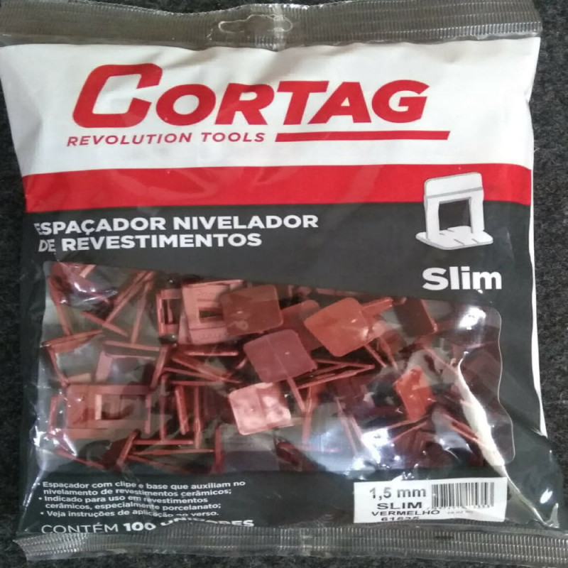  Espaçador Nivelamento Slim 1,5mm C/100 - Cortag