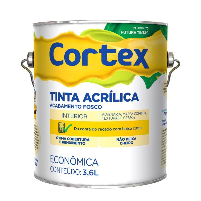 Tinta Acrílica Fosca Cortex Inox 3,6L - Futura