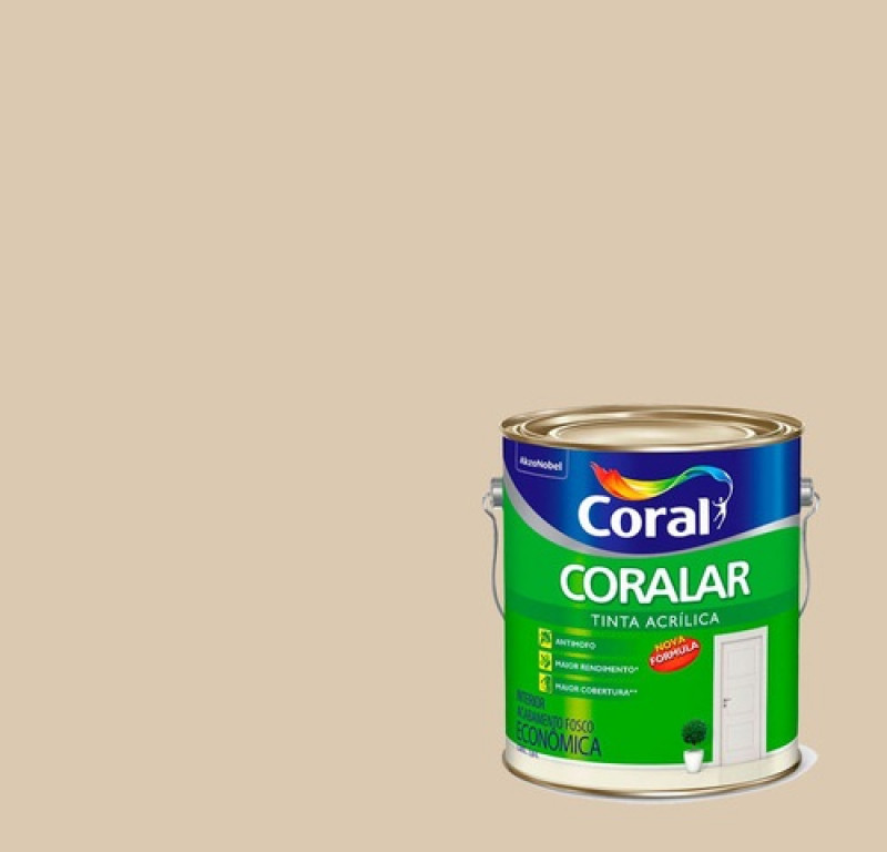 Tinta Coralar Econômica Acrílica Fosco Areia 3,6L - Coral