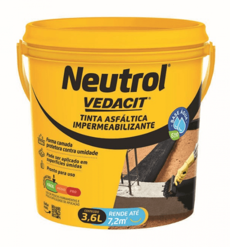 Emulsão Asfáltica Neutrol Acqua 3,6L - Vedacit