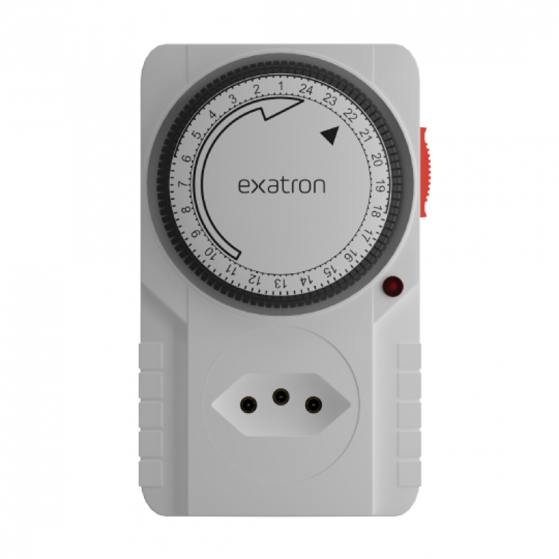 Temporizador Timer Analógico com Plugue e Tomada Elétrica TMA0BC - Exatron