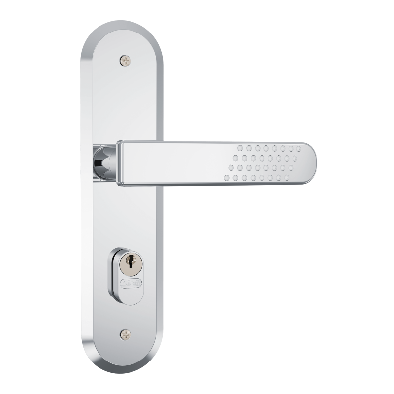 Fechadura Externa 1801/21 Acabamento Cromado Espelho de Aço Inox - Stam