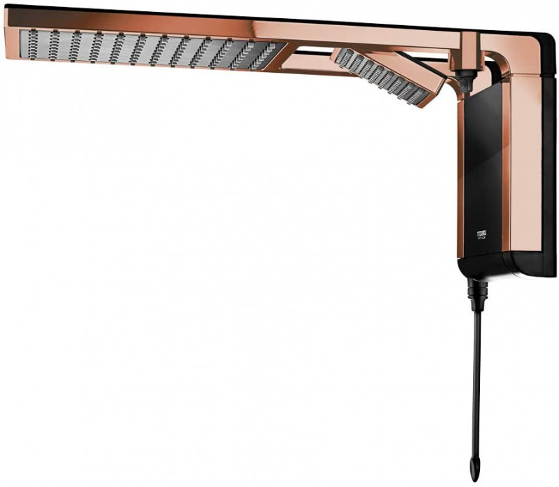 Chuveiro Acqua Duo Ultra Black/Rose Gold 220v 6800w - Lorezentti 