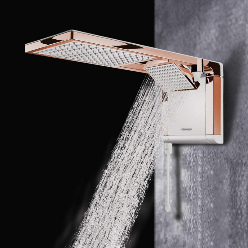 Chuveiro Acqua Duo Ultra Branco/Rose Gold 220v 6800w - Lorezentti