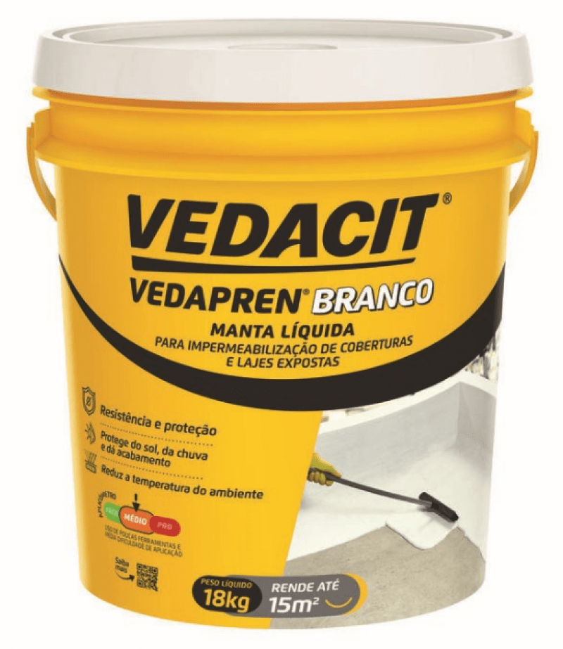 Manta Líquida Vedapren Laje Branco 18kg - Vedacit 